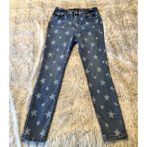 Judy Blue Jeans Womens 9 29 Star Print High Waist Skinny Fit Denim Pants